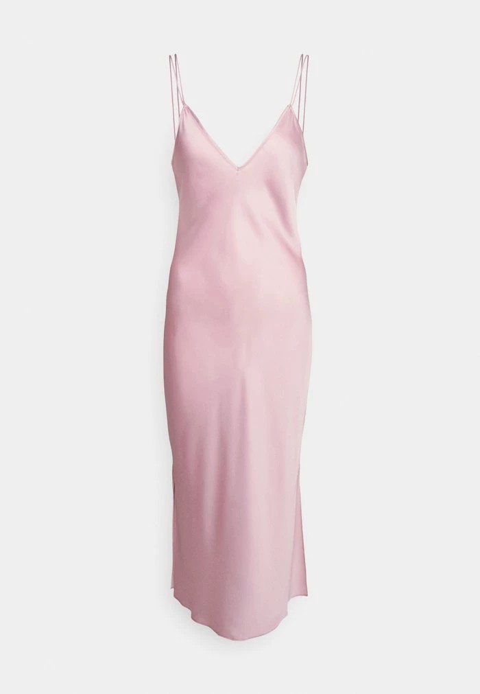 Vêtement De Nuit ANNA FIELD Anna Field Simple Satin Long Line Nightie Rose Femme | XJX-3623349